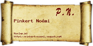 Pinkert Noémi névjegykártya